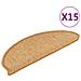 Tappeti Autoadesivi Scale Aspetto Sisal 15pz 65x21x4 Sisal - Foto miniatura 1