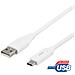 Cavo Da Usb-a A Usb-c, 1m, 3a, Usb 2.0, Bianco - Foto miniatura 1