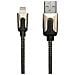 Mac USB / Lightning, 2 m, USB A, Lightning, Maschio / maschio, Dritto, Dritto, Nero, Oro - Foto miniatura 3