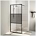 Parete Per Doccia Walk-in Vetro Trasparente Esg 100x195cm Nera - Foto miniatura 1