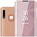 Custodia Compatibile Con Samsung Galaxy A70e In Kunzit Rosa - Clear View Specchio Coperchio Protettivo Con Funzione Di Supporto Protezione A 360 Gradi - Foto miniatura 1