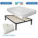 Letto Piazza E Mezza 120x190 Materasso Memory Alto 24cm Agli Ioni D'argento E Rete Ortopedica, Cuscino Fiocco Memory Incluso - Foto miniatura 1