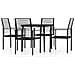 Set Mobili Da Pranzo Per Giardino 5 Pz Nero - Foto miniatura 2