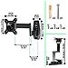 Tvb1120 Supporto Tv Da Parete Regolabile E Articolato Per Schermi Led Lcd Curvi Monitor 13” - 30” Portata 18kg - Ultra Sottile Compatibile Con Vesa 100 X 100 Mm - Foto miniatura 2