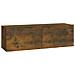 Mobili TV Parete 2pz Rovere Fumo 100x30x30 cm Legno Multistrato - Foto miniatura 2