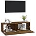 Mobili TV Parete 2pz Rovere Fumo 100x30x30 cm Legno Multistrato - Foto miniatura 8