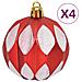 Set Addobbi Di Natale 64 Pz Rosso E Bianco - Foto miniatura 3