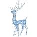 Decorazioni Natalizie Renne In Acrilico 3pz 120cm Bianco Freddo - Foto miniatura 3