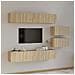 Set Di Mobili Porta Tv 6 Pz Rovere Sonoma In Legno Multistrato - Foto miniatura 1