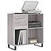 Mobile Porta Dischi Grigio Sonoma 84,5x38x89 Legno Multistrato - Foto miniatura 2