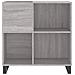 Mobile Porta Dischi Grigio Sonoma 84,5x38x89 Legno Multistrato - Foto miniatura 3