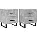 Comodini 2 Pz Grigio Cemento 40x35x47,5 Cm In Legno Multistrato - Foto miniatura 2