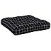 Cuscino Pallet Motivo A Quadri Nero 58x58x10 Cm Tessuto Oxford - Foto miniatura 2