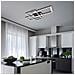 Lampadario A Sospensione Moderno Line Metallo Nero Acrilico 3 Luci Led 80w - Foto miniatura 2