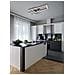 Lampadario A Sospensione Moderno Line Metallo Nero Acrilico 3 Luci Led 80w - Foto miniatura 4
