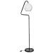 Lampada Da Terra A Stelo Yumak Mdl4256 Grigio E Paralume Tessuto Bianco - Foto miniatura 1