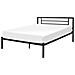 Letto Metallo Cusset 140 X 200 Cm Nero - Foto miniatura 8