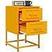 Comodini 2 Pz Giallo Senape 36x39x60,5 Cm In Acciaio - Foto miniatura 5