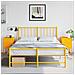 Comodini 2 Pz Giallo Senape 36x39x60,5 Cm In Acciaio - Foto miniatura 10