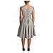 Abito A Trapezio In Cotone A Pois Beige - It44-l - Foto miniatura 4