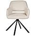 Set Di 2 Sedie Da Pranzo Loures Tessuto Beige Chiaro - Foto miniatura 4