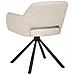 Set Di 2 Sedie Da Pranzo Loures Tessuto Beige Chiaro - Foto miniatura 5