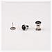 Bottoni A Pressione Senza Cuciture, Bottoni Rotondi Con Strass Piatti Sul Retro (10 Pezzi) Black - Foto miniatura 2