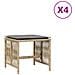 Sgabelli Giardino Cuscini 4pz Beige Misto 41x41x36cm Polyrattan - Foto miniatura 2