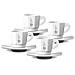 Tazzine Perfetto Moka Ottagonali Set 4 Tazzine Bianco E Silver 75 Ml - Foto miniatura 1