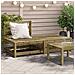 Lusso Casadino -  Divano Giardino Senza Braccioli Con Poggiapiedi Pino Impregnato - Foto miniatura 8