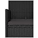 Set Divani da Giardino 4 pz con Cuscini Nero in Polyrattan - Foto miniatura 9