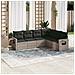 Set Divano da Giardino 6pz con Cuscini Grigio Chiaro Polyrattan - Foto miniatura 2