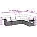Set Divano da Giardino 6pz con Cuscini Grigio Chiaro Polyrattan - Foto miniatura 3