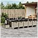 Set da Pranzo da Giardino 15 pz con Cuscini Grigio Polyrattan - Foto miniatura 2