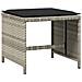 Set da Pranzo da Giardino 15 pz con Cuscini Grigio Polyrattan - Foto miniatura 6