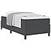 Letto con Rete a Molle con Materasso Grigio Scuro 90x200 cm Tessuto di Corduroy - Foto miniatura 1