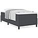 Letto con Rete a Molle con Materasso Grigio Scuro 90x200 cm Tessuto di Corduroy - Foto miniatura 4