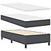 Letto con Rete a Molle con Materasso Grigio Scuro 90x200 cm Tessuto di Corduroy - Foto miniatura 6