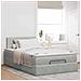 Pouf Letto con Materasso e LED Grigio Chiaro 120x190cm Velluto - Foto miniatura 4
