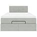 Pouf Letto con Materasso e LED Grigio Chiaro 120x190cm Velluto - Foto miniatura 6