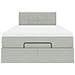 Pouf Letto con Materasso e LED Grigio Chiaro 120x190cm Velluto - Foto miniatura 8