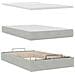 Pouf Letto con Materasso e LED Grigio Chiaro 120x190cm Velluto - Foto miniatura 9