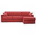 Chris Divano Letto Angolare Con Penisola In Simil Cotone T13 Rosso - Foto miniatura 3