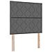 Letto a molle con materasso Grigio scuro 120 x 190 cm Tessuto - Foto miniatura 1