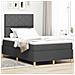 Letto a molle con materasso Grigio scuro 120 x 190 cm Tessuto - Foto miniatura 2