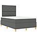 Letto a molle con materasso Grigio scuro 120 x 190 cm Tessuto - Foto miniatura 6