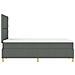 Letto a molle con materasso Grigio scuro 120 x 190 cm Tessuto - Foto miniatura 9