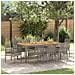 Set da Pranzo per Giardino 9 pcs Grigio Poly Rattan - Foto miniatura 2
