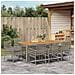 Set da Pranzo per Giardino 9 pcs Grigio Poly Rattan - Foto miniatura 4