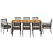 Set da Pranzo per Giardino 9 pcs Grigio Poly Rattan - Foto miniatura 7